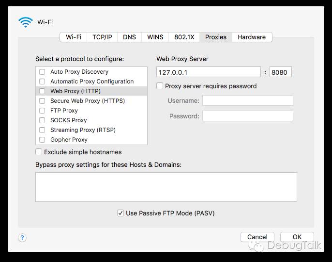 macOS-Web-Proxy-Setting